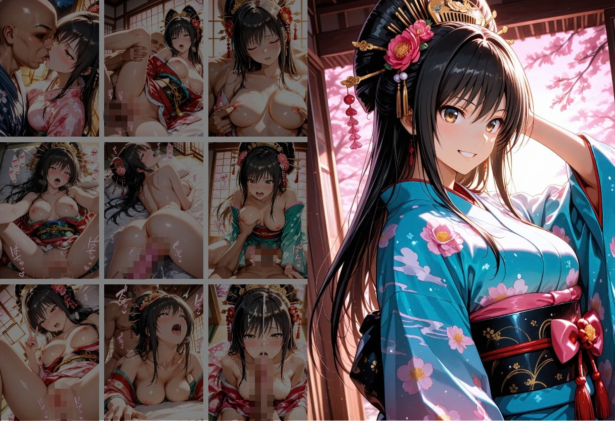 【遊郭・花魁】絢爛な着物がはだけ、あなただけに乱れる夜〜To L◯VEる◯ver.〜 サンプル画像5