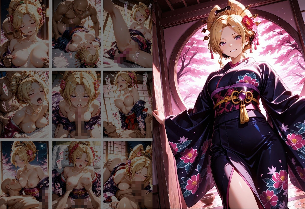 【遊郭・花魁】絢爛な着物がはだけ、あなただけに乱れる夜〜To L◯VEる◯ver.〜 サンプル画像9