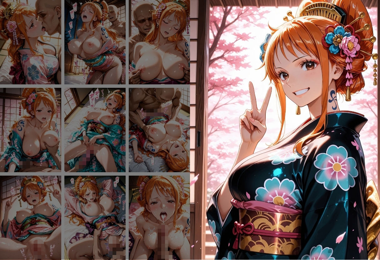 【遊郭・花魁】絢爛な着物がはだけ、あなただけに乱れる夜〜ワンピ◯スver.〜 サンプル画像5