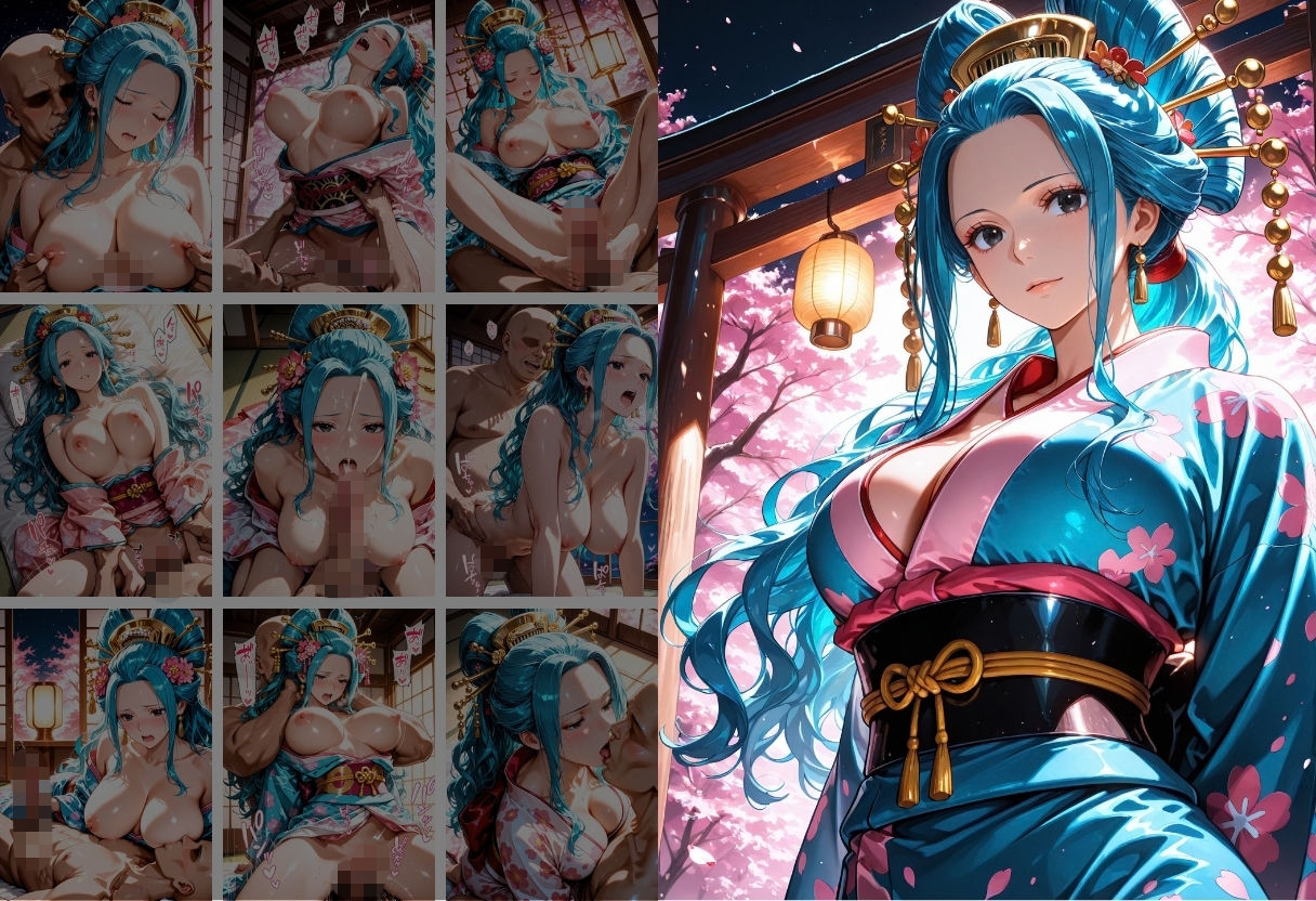 【遊郭・花魁】絢爛な着物がはだけ、あなただけに乱れる夜〜ワンピ◯スver.〜 サンプル画像7
