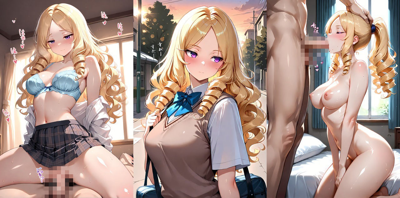【金髪巨乳お嬢様と廃校での性生活】〜放課後の密室調教〜【高画質4K】 サンプル画像3