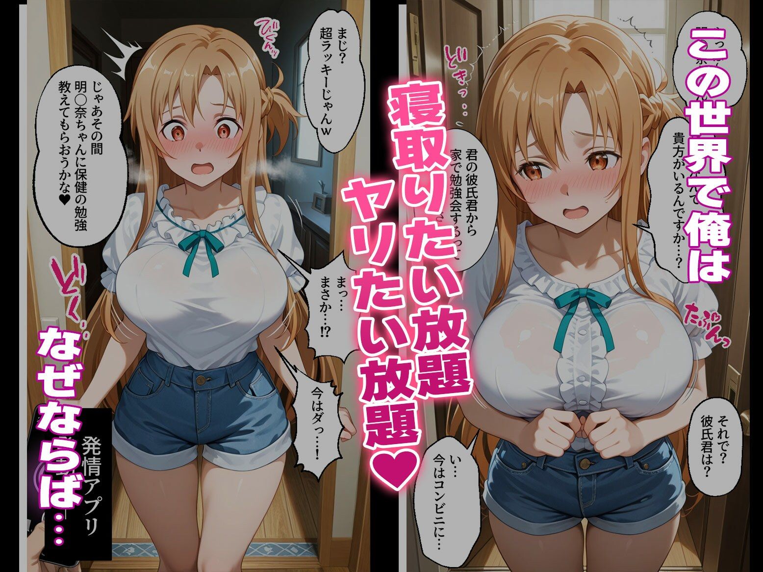 〜チートすぎる発情アプリ〜効果絶大絶頂NTR 明●奈＆●葉編 Vol.15 サンプル画像1