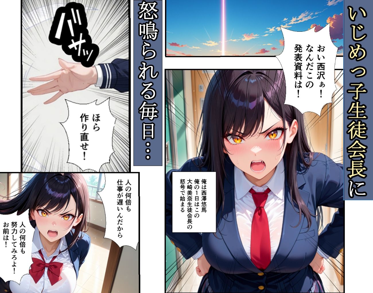 いじめっ子生徒会長 復讐NTR調教 〜弱みを握られて言いなりに〜 サンプル画像1