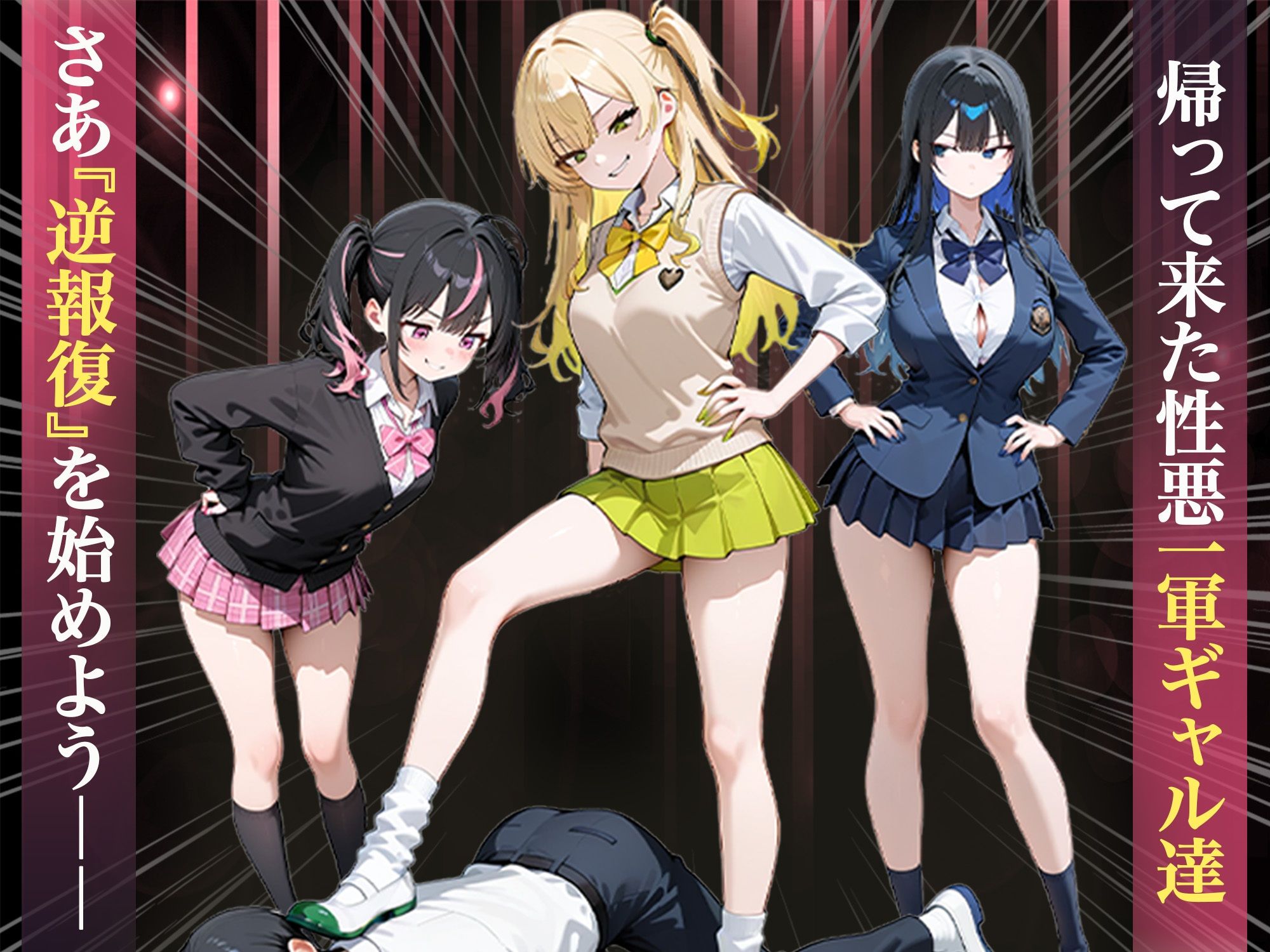 いじめられていた陰キャのボクが1軍ギャル達に中出し報復する話 〜メス堕ちリバース サンプル画像1