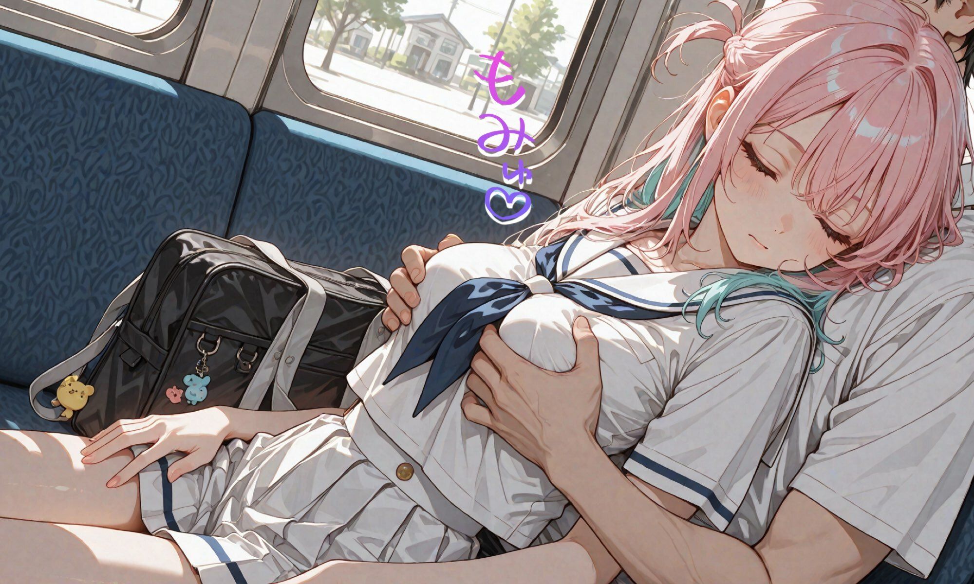 いたずら！一度居眠りすると何故か目が覚めない学園のアイドルを寝ている間に生オナホ化してみた！揉んで、しゃぶらせ、ハメて、ぶっかけて…！ サンプル画像2