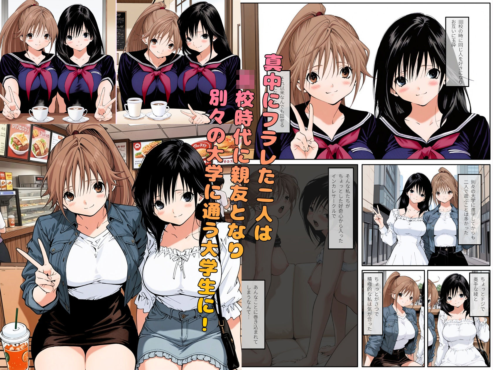 いちご大学物語〜信用した女先輩に騙されて親友と一緒にヤリサー合宿で何度も生ハメされました〜 サンプル画像1