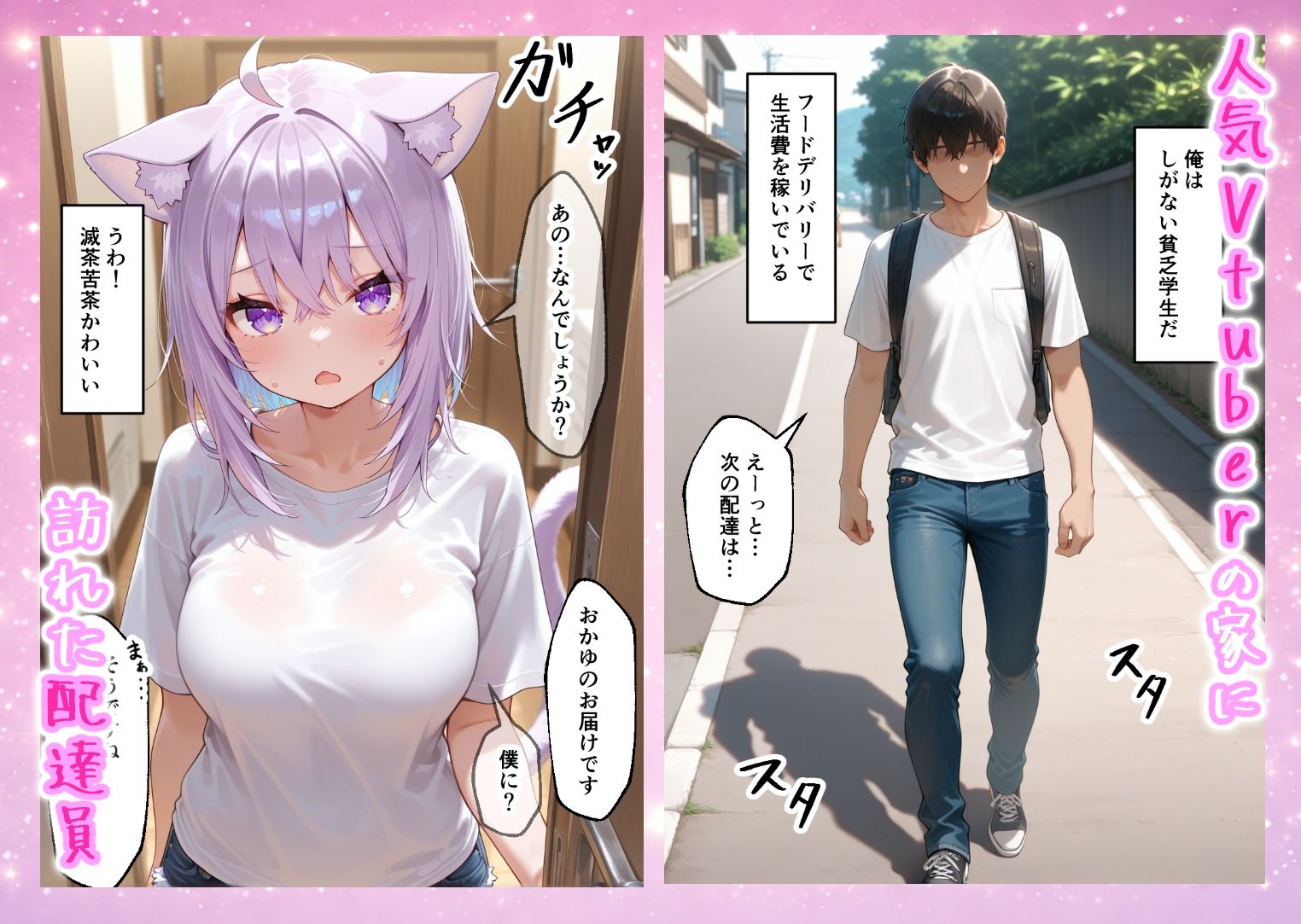 おかにゃん編-推しのVtuberとナマえっち 配信中に喘ぎ声 たっぷり中出し サンプル画像1