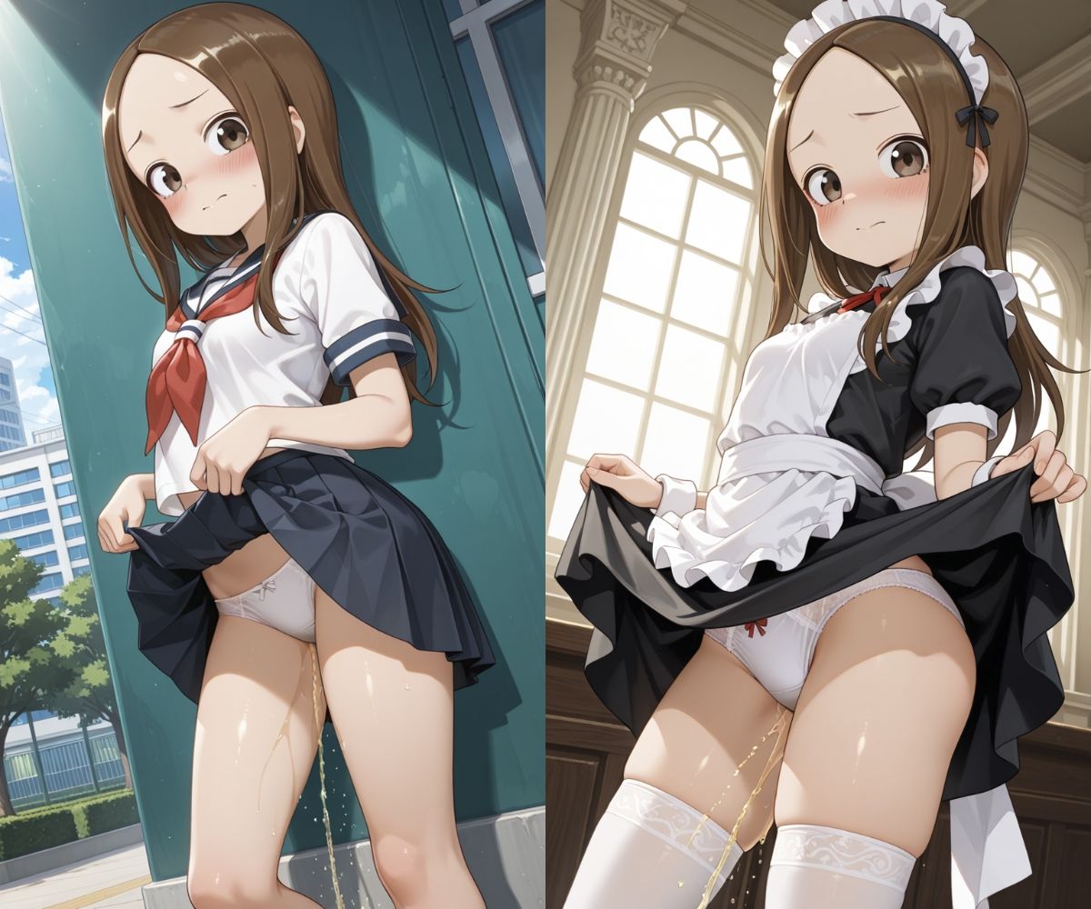 おしっこお漏らしチャレンジ【高〇さん コスプレ編】 サンプル画像2