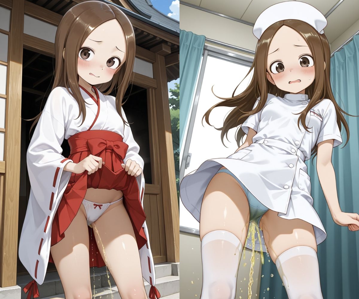 おしっこお漏らしチャレンジ【高〇さん コスプレ編】 サンプル画像4