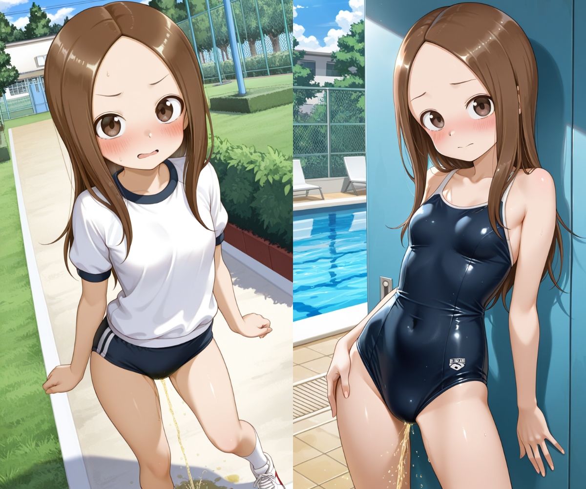 おしっこお漏らしチャレンジ【高〇さん コスプレ編】 サンプル画像5