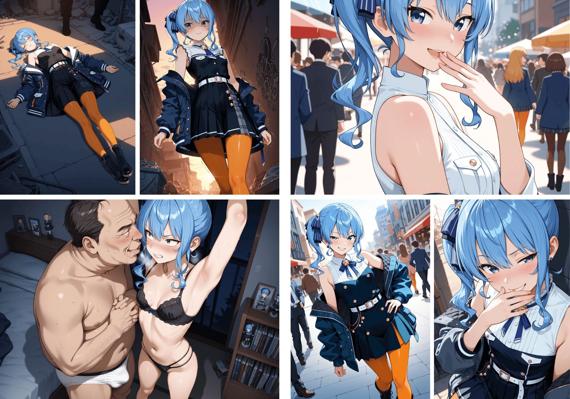 おじさんにお持ち帰りされた星街すい〇い サンプル画像1