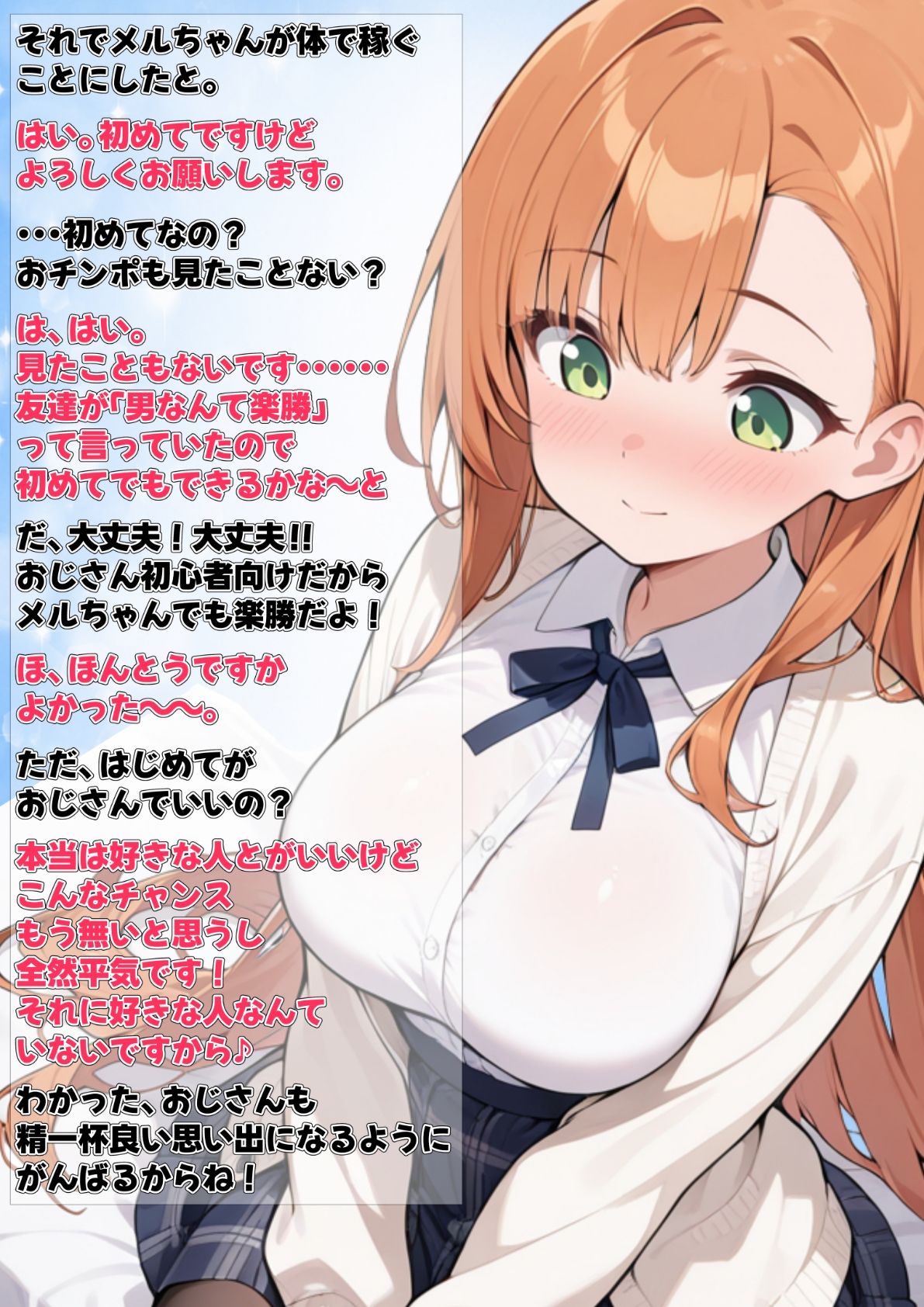 おじさんを満足させたら賞金300万！！〜ドスケベおじさんVS素人娘  心も体も繋がりすぎるラブラブclimaxセックス〜 メル編 サンプル画像3