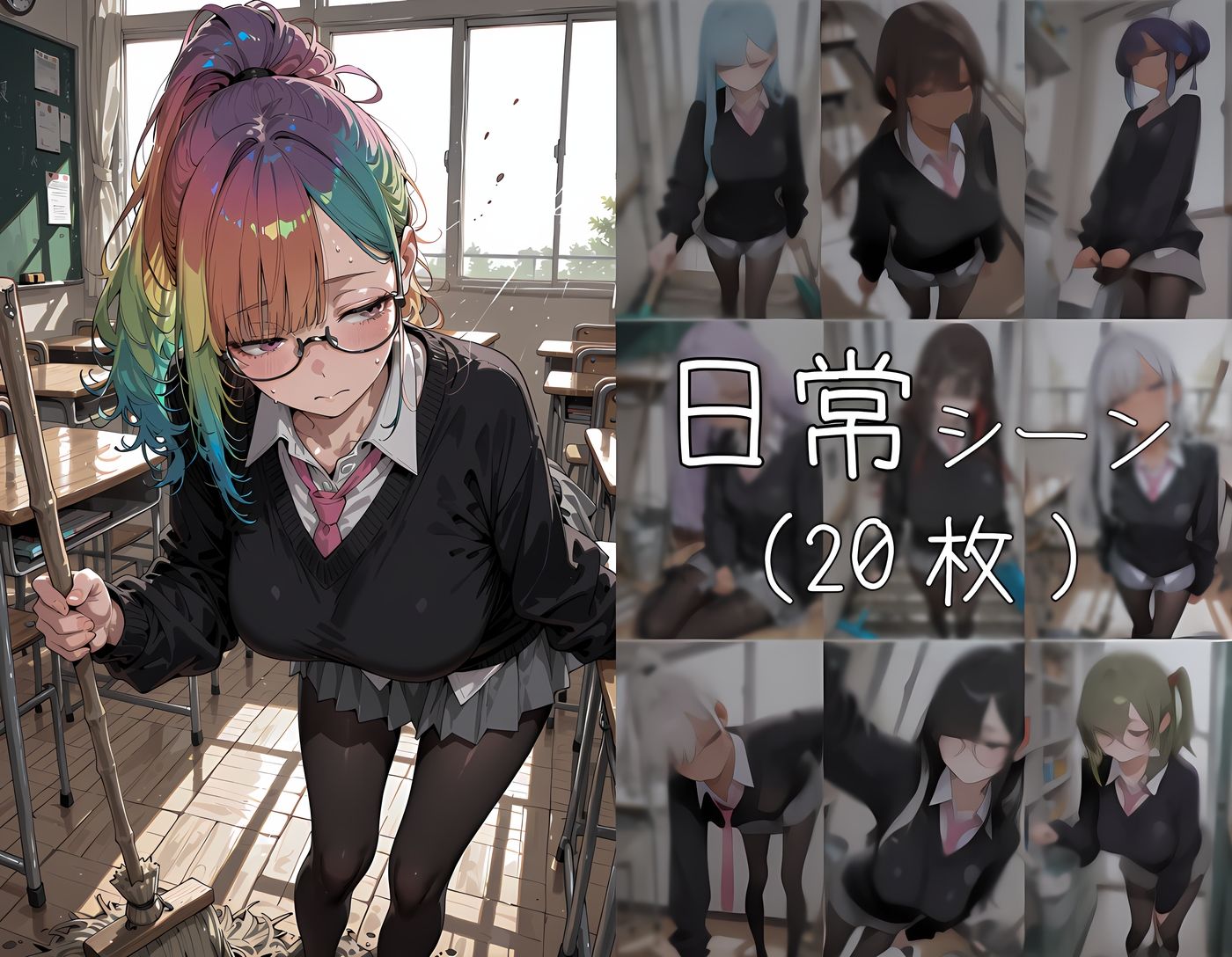 おじさん教員に種付けされる美化委員 サンプル画像3