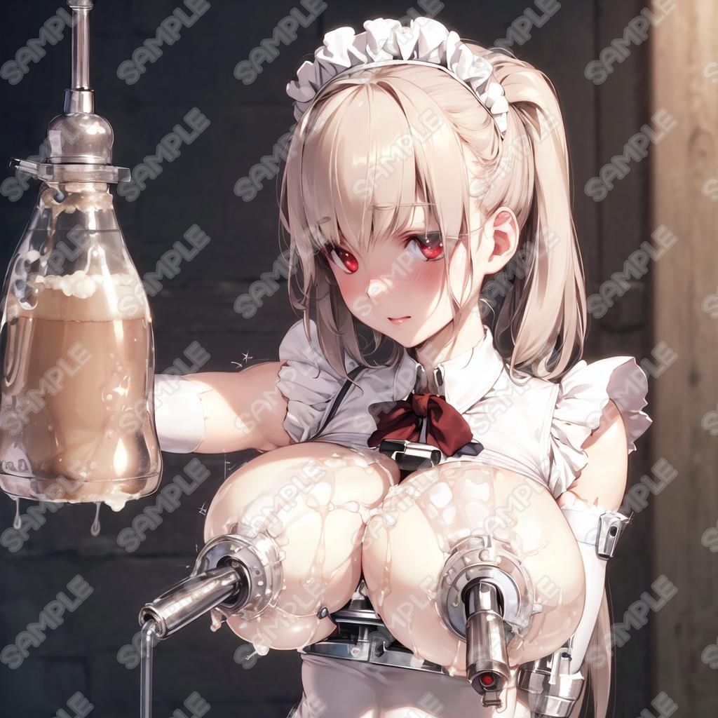 おっぱいフェチ  乳搾り工場メイド編（紫・青・緑・ほか） サンプル画像10