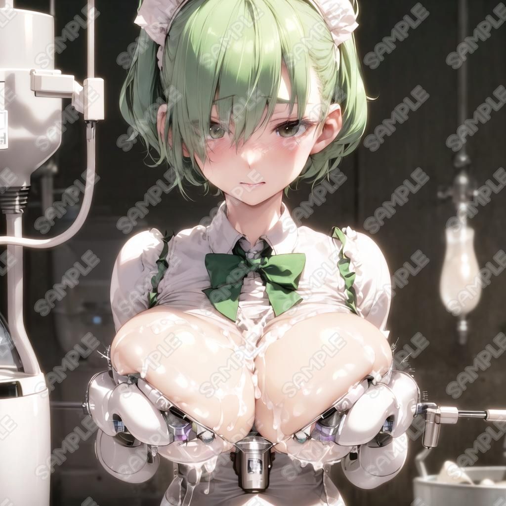 おっぱいフェチ  乳搾り工場メイド編（紫・青・緑・ほか） サンプル画像8