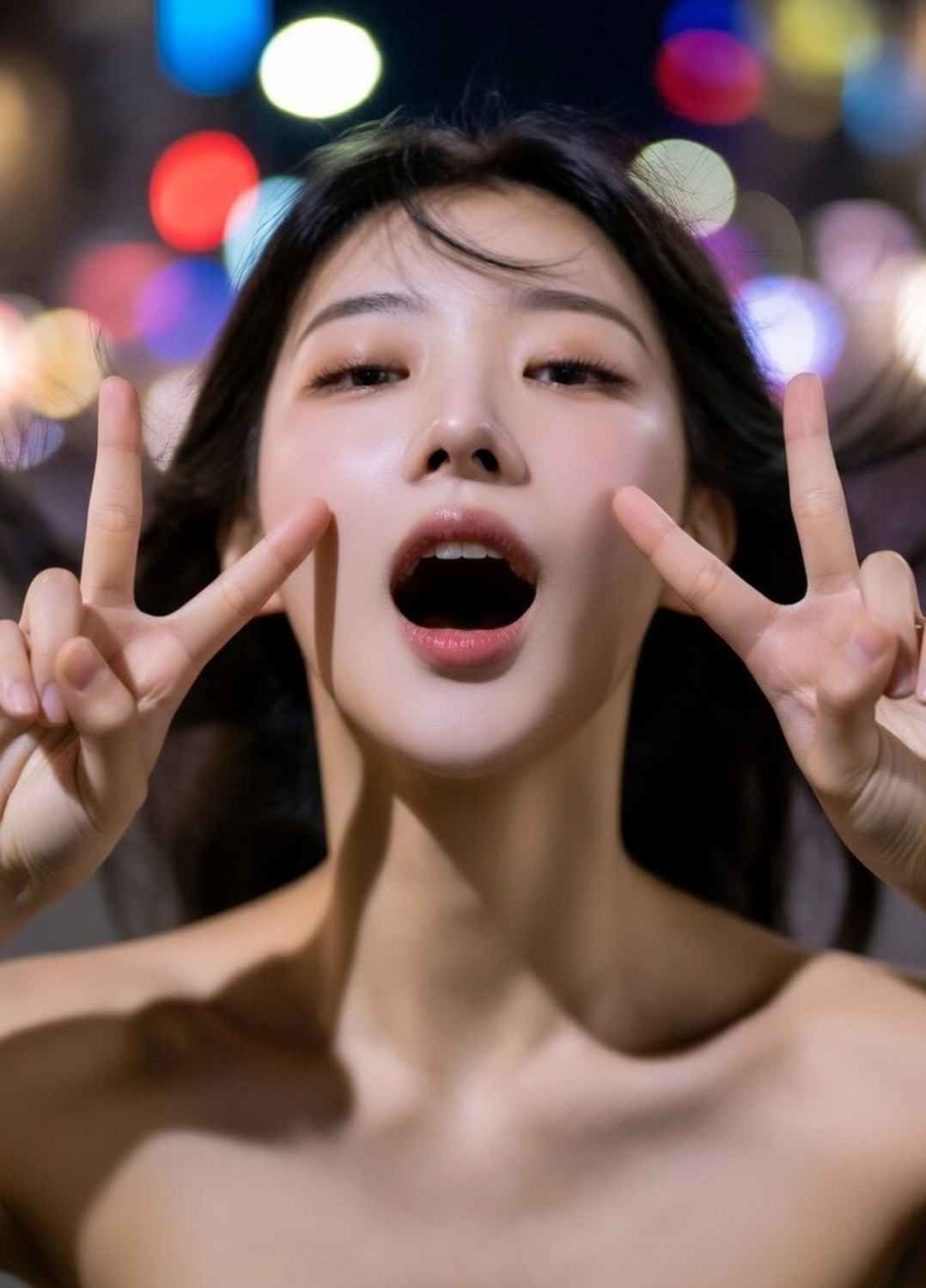 お下品ピース写真集  〜ずっと見ていたいあへ顔ダブルピース〜 サンプル画像9