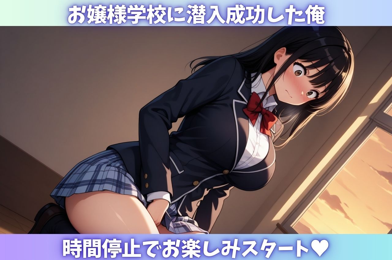 お嬢様学校に潜入！時間停止レ〇プ2 サンプル画像1