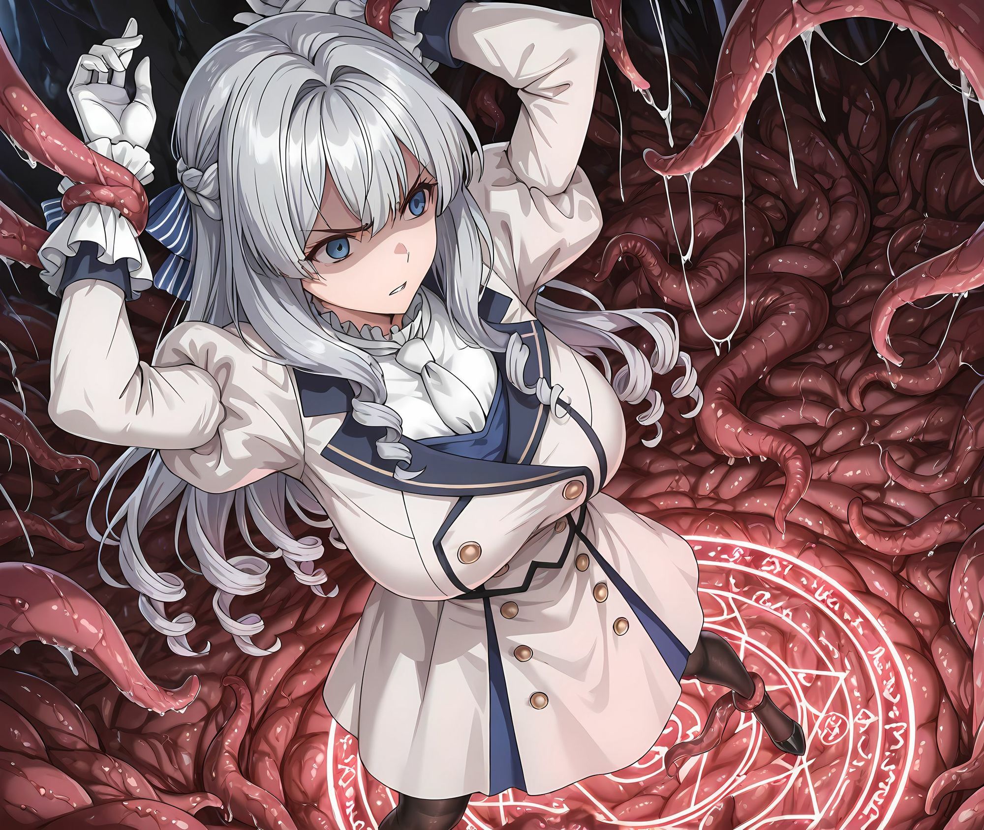 お嬢様触手拘束悪堕ち・淫魔化ドスケベ交尾〜 サンプル画像3