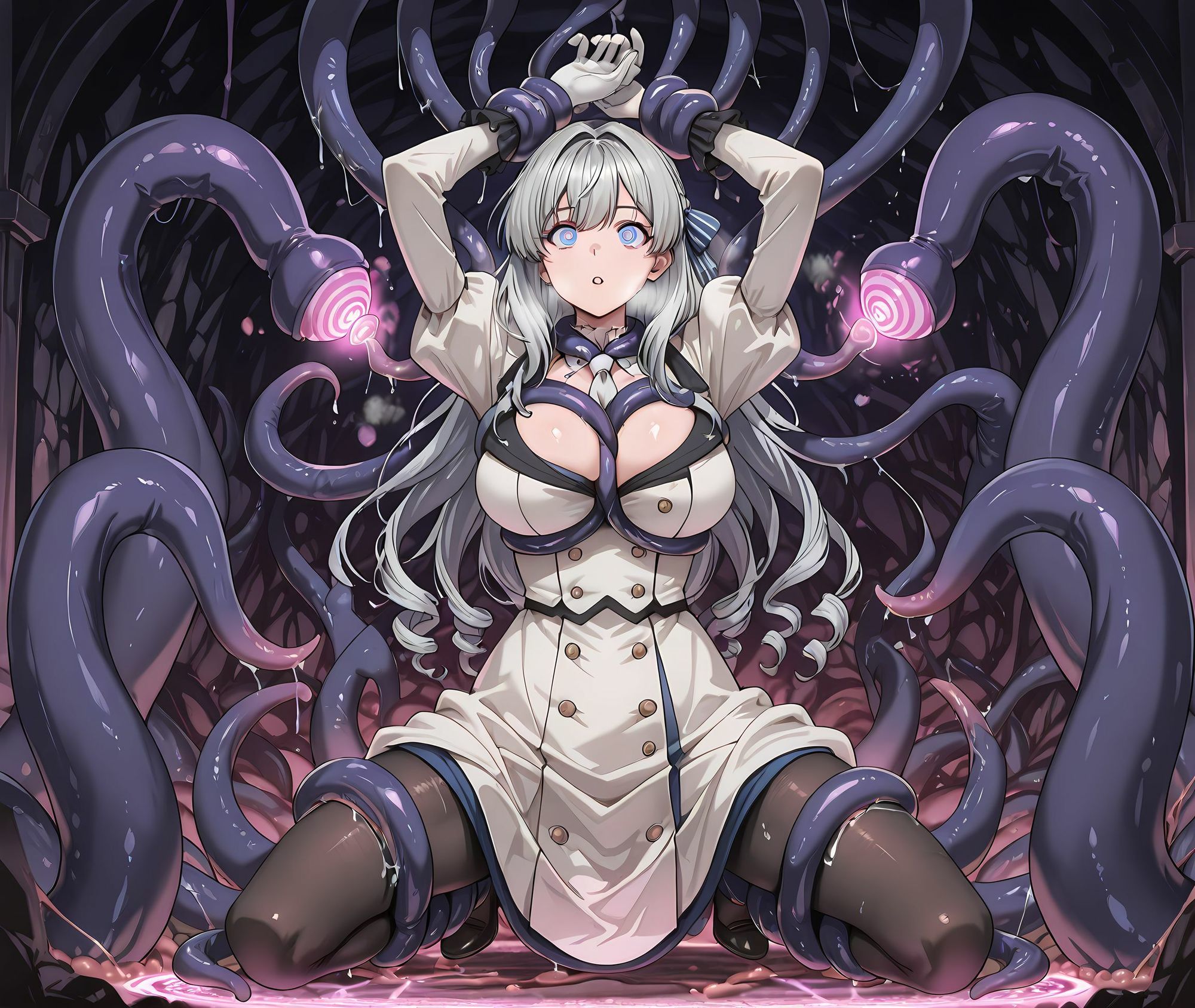 お嬢様触手拘束悪堕ち・淫魔化ドスケベ交尾〜 サンプル画像4