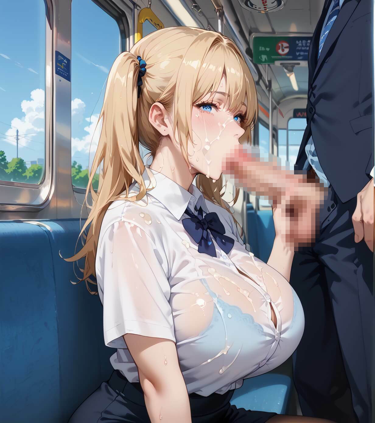 お触りOK最高電車！朝から最高お触り、ヤリまくり電車・490枚 サンプル画像2