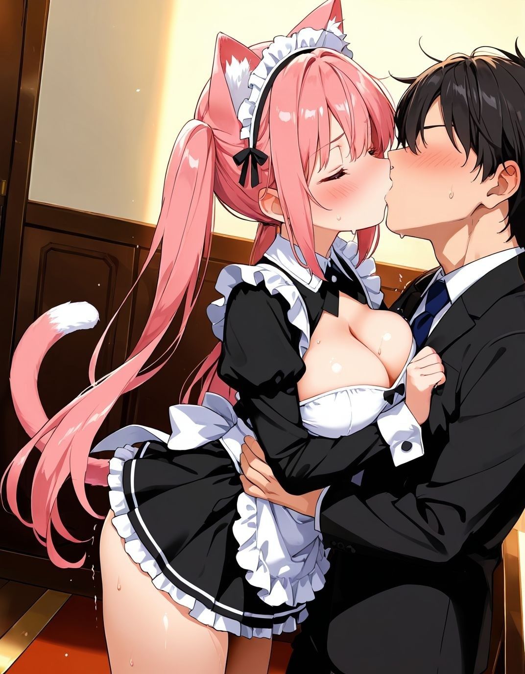 かまって従者のニアちゃん  お仕事終わりはいっぱいご褒美ほしいニャン！！ 半袖メイド編 サンプル画像2