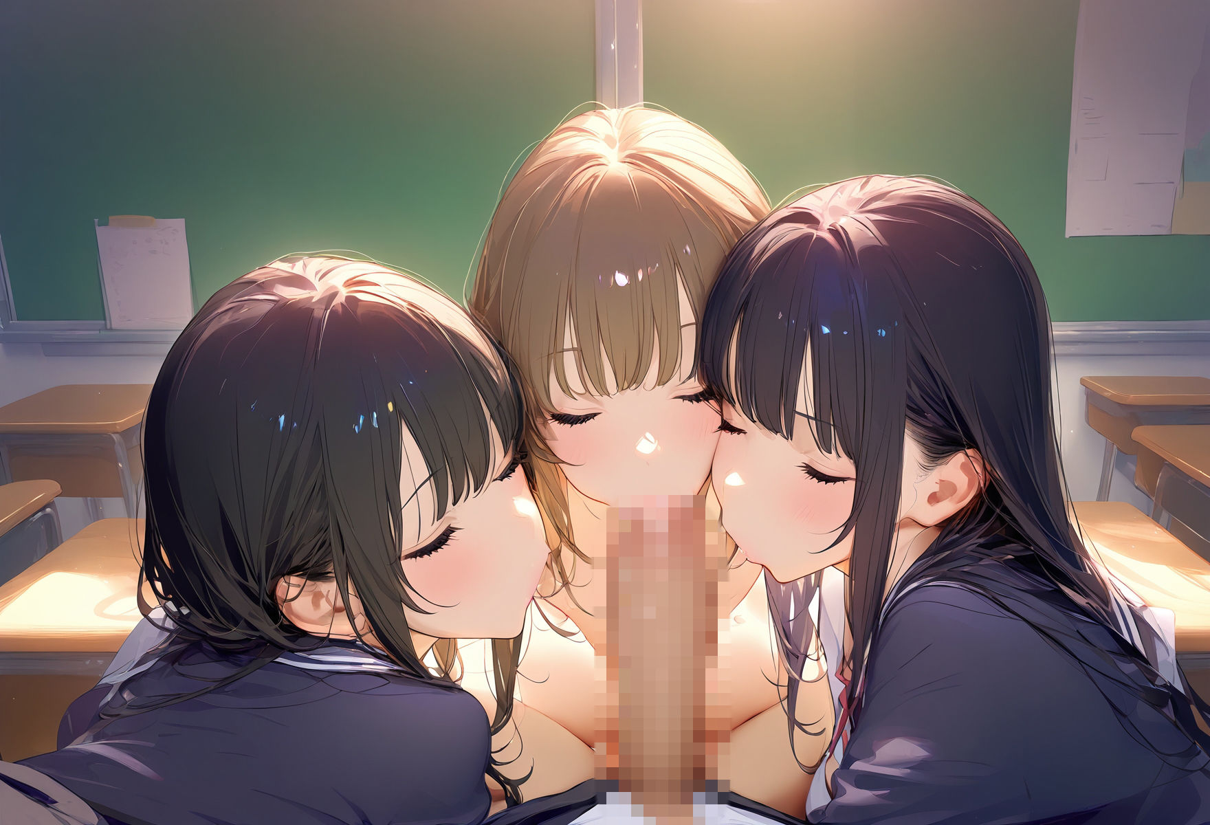 かわいい教え子たちと教室SEXしたら気持ち良すぎて何度も射精した サンプル画像3