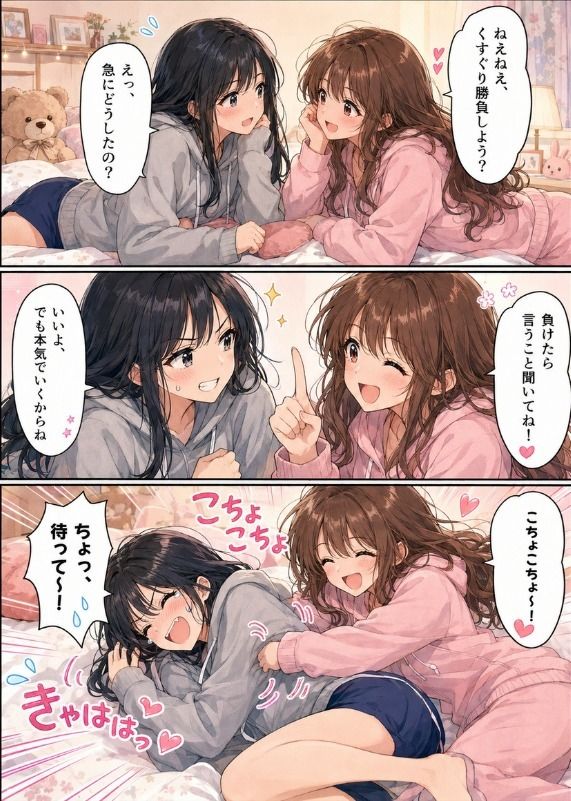 くすぐりあいっこ  レズの親友に我慢ゲームの敗者は拘束されて・・・ サンプル画像8