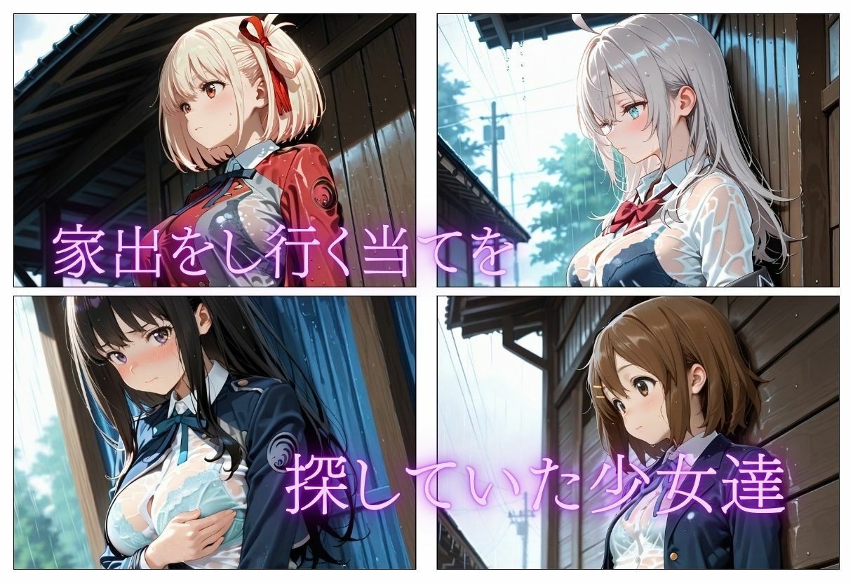 ずぶ濡れ家出少女  メス堕ち サンプル画像1