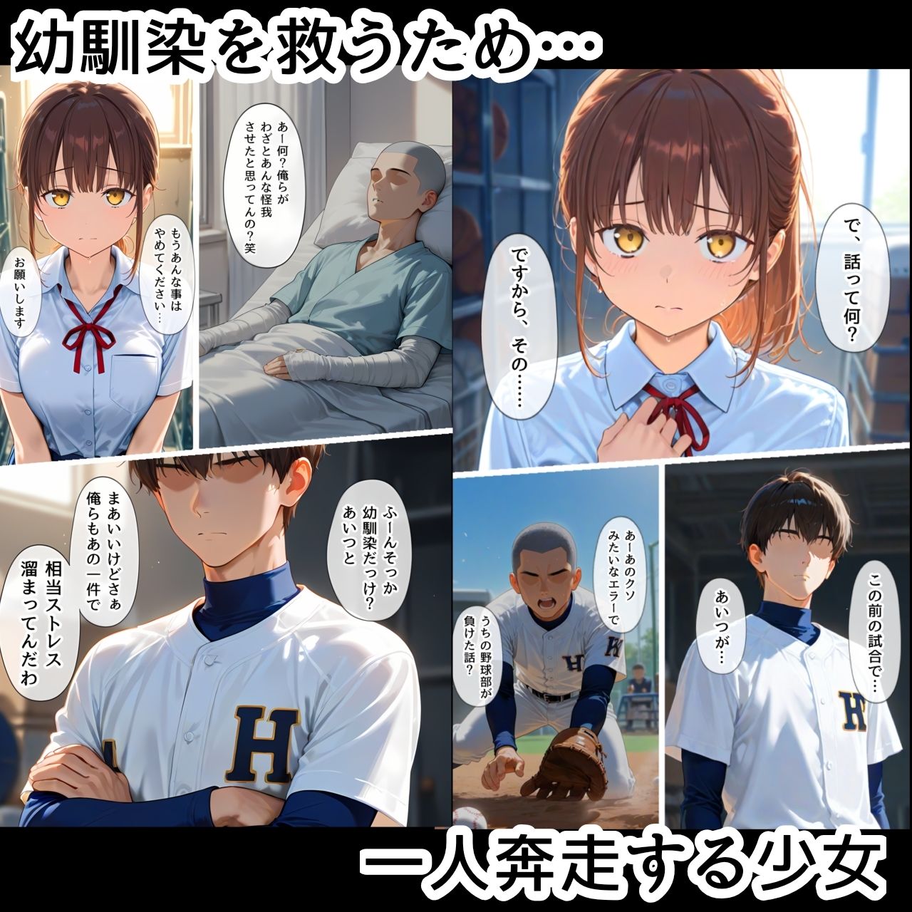 たわわなチアちゃんが野球部の玩具になっちゃうお話 サンプル画像1