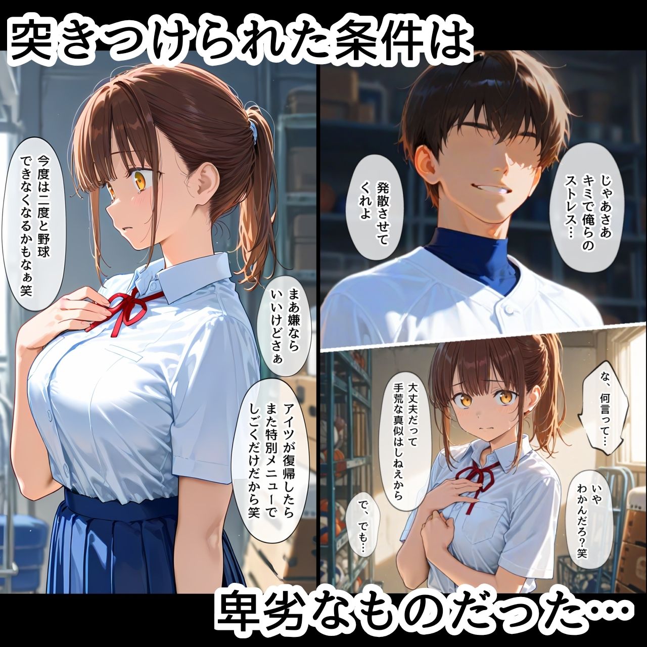 たわわなチアちゃんが野球部の玩具になっちゃうお話 サンプル画像2