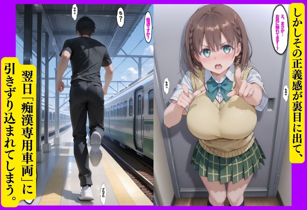 たわわ痴●堕ち 〜満員電車で正義感が仇になった女〜 サンプル画像2
