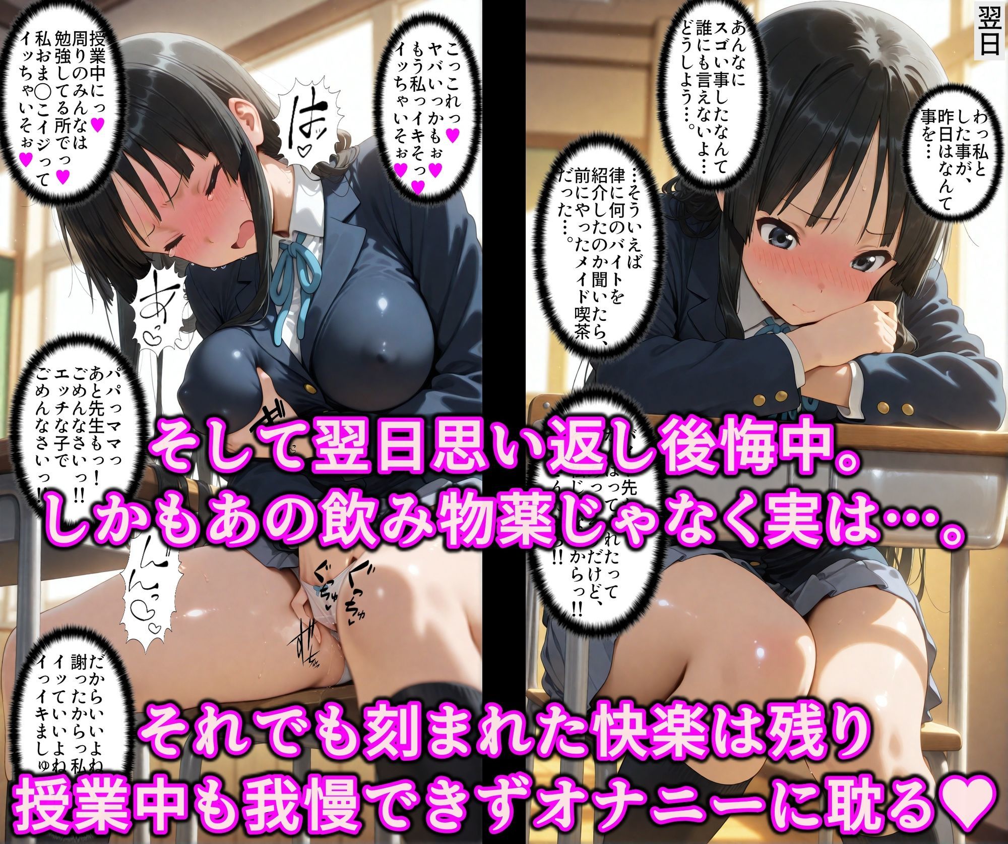 ちがっ！？エッチになったのは薬のせい！！現役黒髪けいおん部員がAVデビュー！？極太チンポでアヘ堕ちいいなり淫乱女優 サンプル画像8
