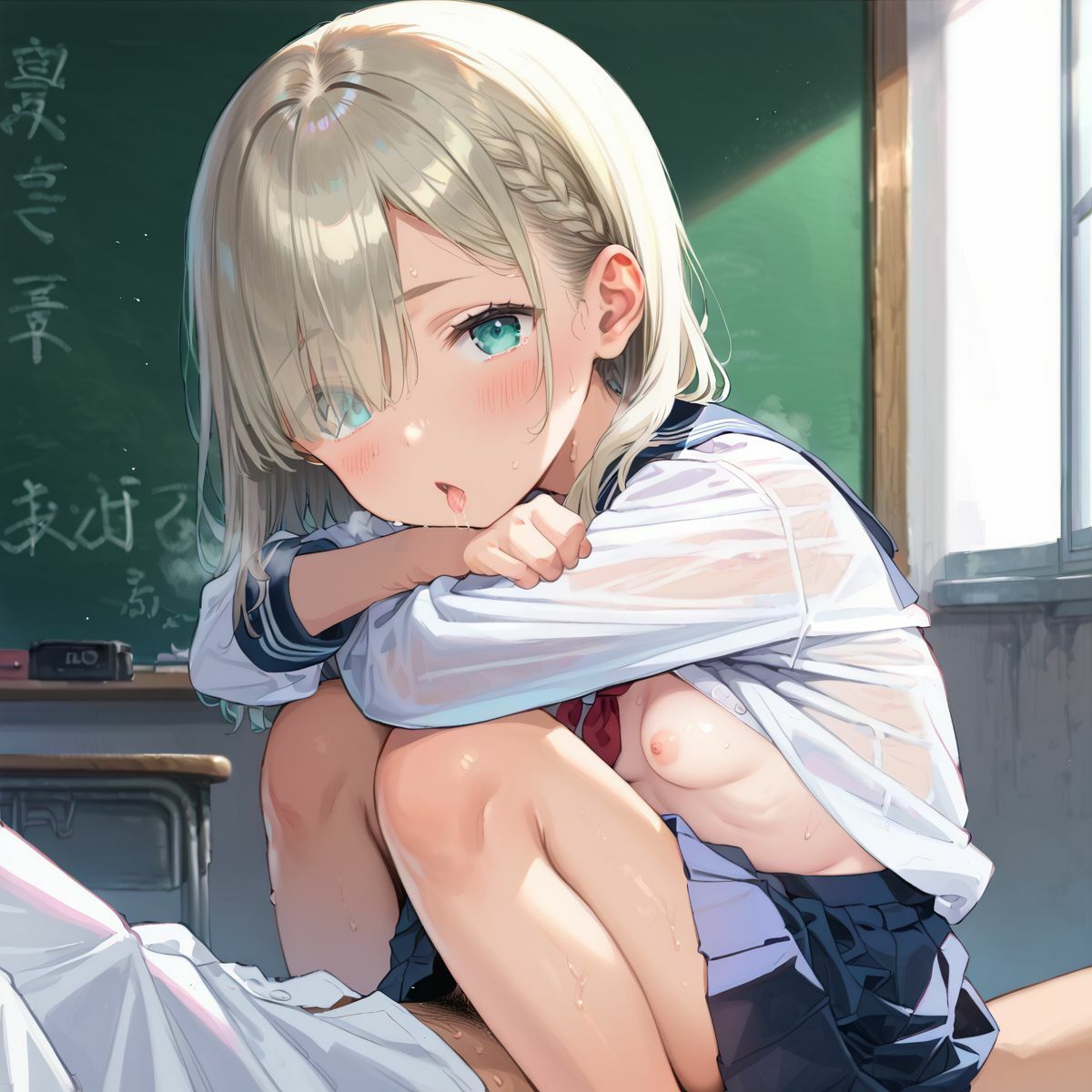 ちっぱいギャル娘、補講にハマる01 サンプル画像2