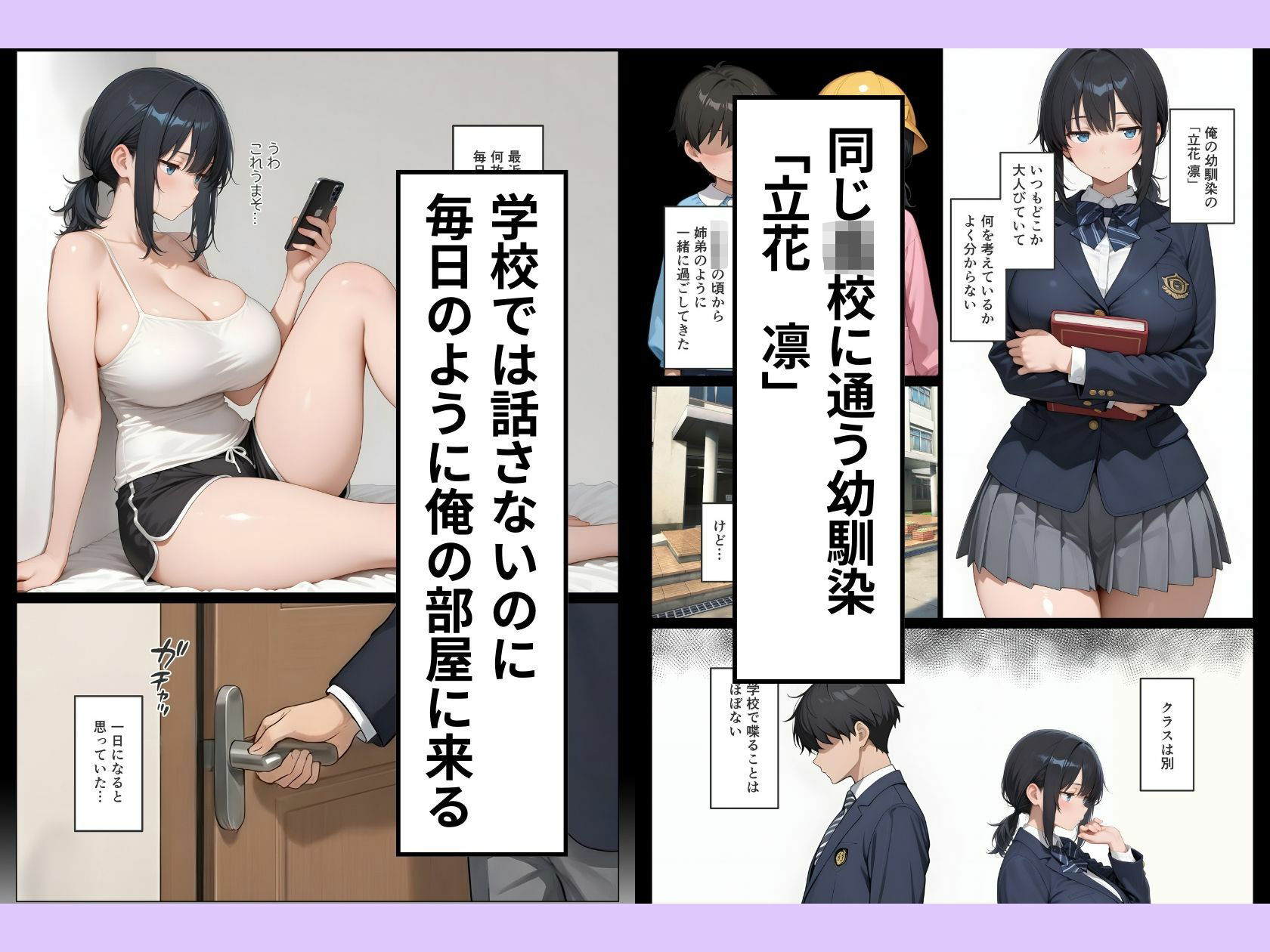 ちんぽを借りにきた無表情な陰キャ幼馴染とイチャラブセックスした話 サンプル画像1