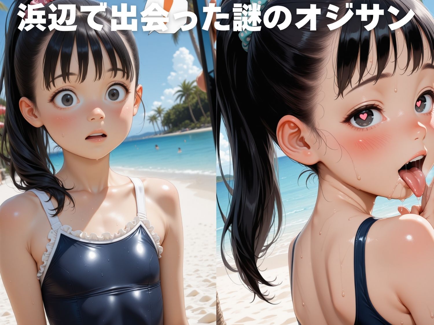 つるぺた中出しビーチ  〜灼熱ビーチで孕まされた夏〜 サンプル画像1