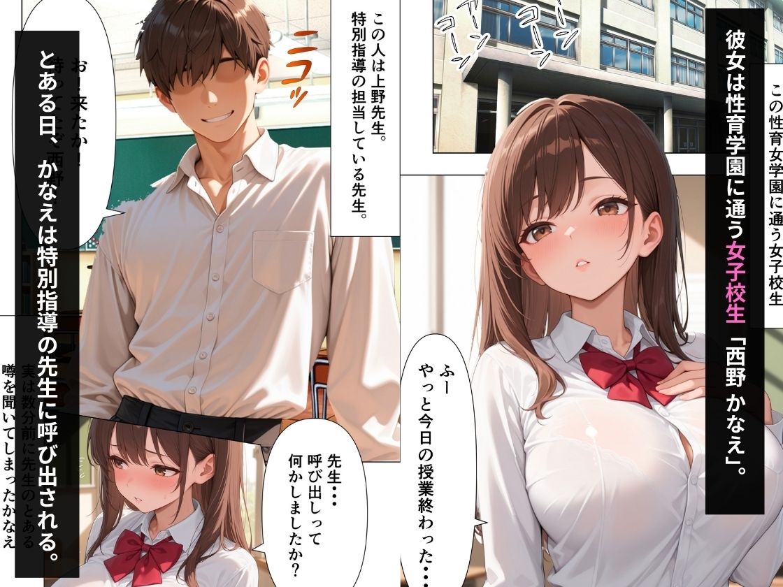 とある女子校生が性教育を受け中出しセックスされる話 サンプル画像2