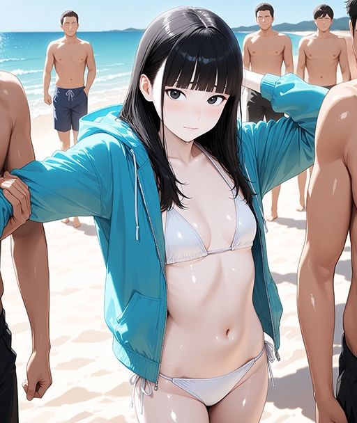 とある清楚系アイドルの悲劇〜ビーチでナンパされて〜 サンプル画像1
