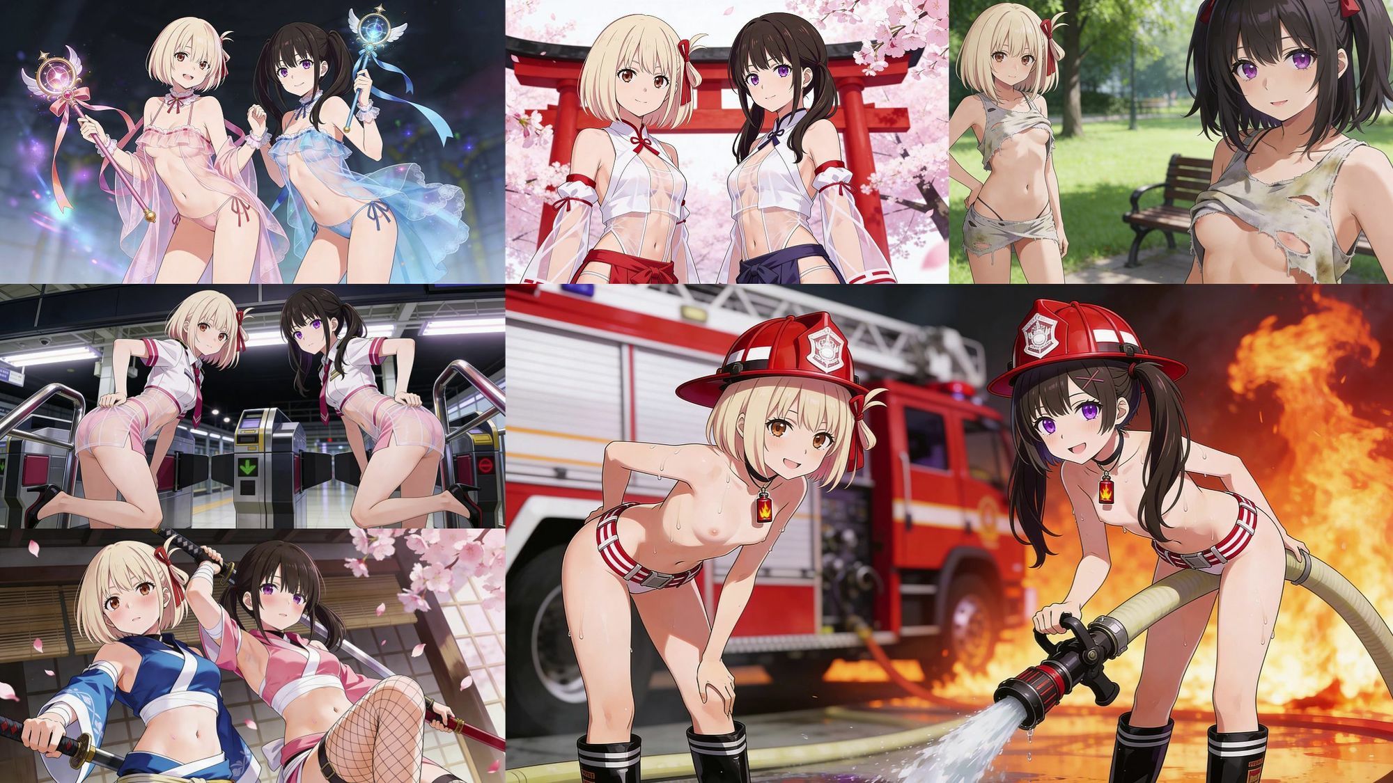 とりあえず自分のおかずの為に、作ったイラストまとめてみました。  リコリス編  レベル4 サンプル画像1