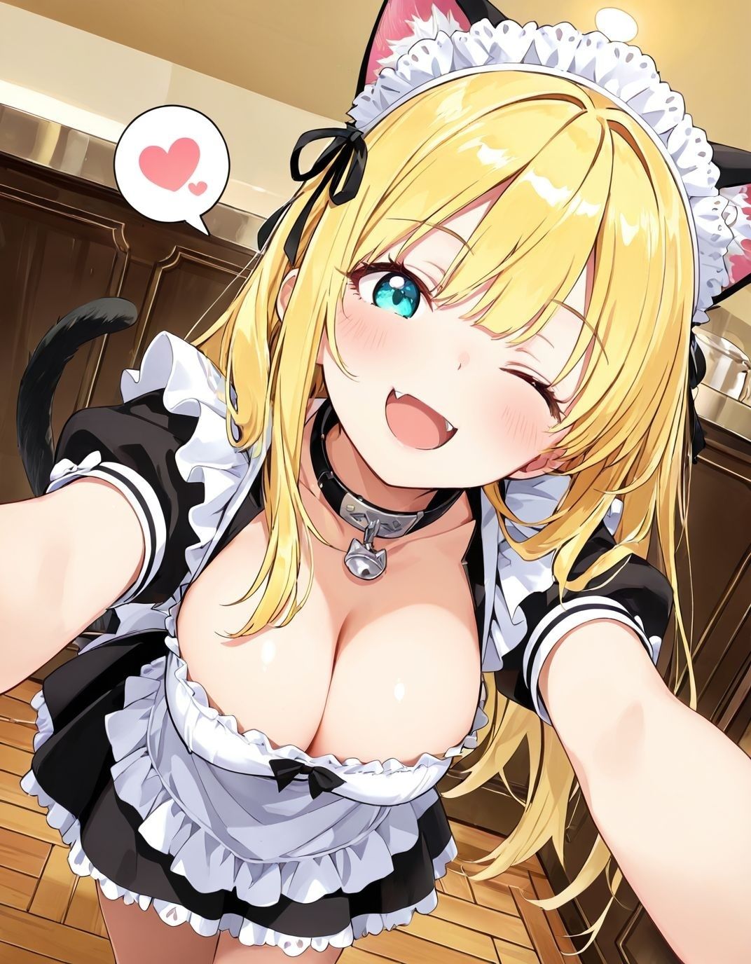 どこでもセックスするのが当たり前になっちゃった世界 ネコミミメイド喫茶編 サンプル画像1
