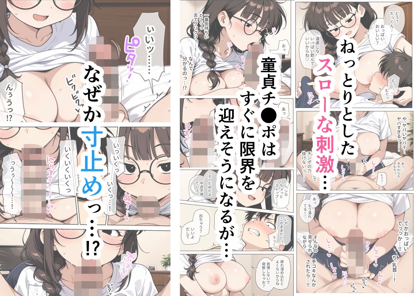 ねちっこい寸止めスロー手コキフェラと先っぽから根本まで往復するスロー騎乗位で溜まった疲れを搾りとる年下幼馴染の甘やかし搾精 サンプル画像5