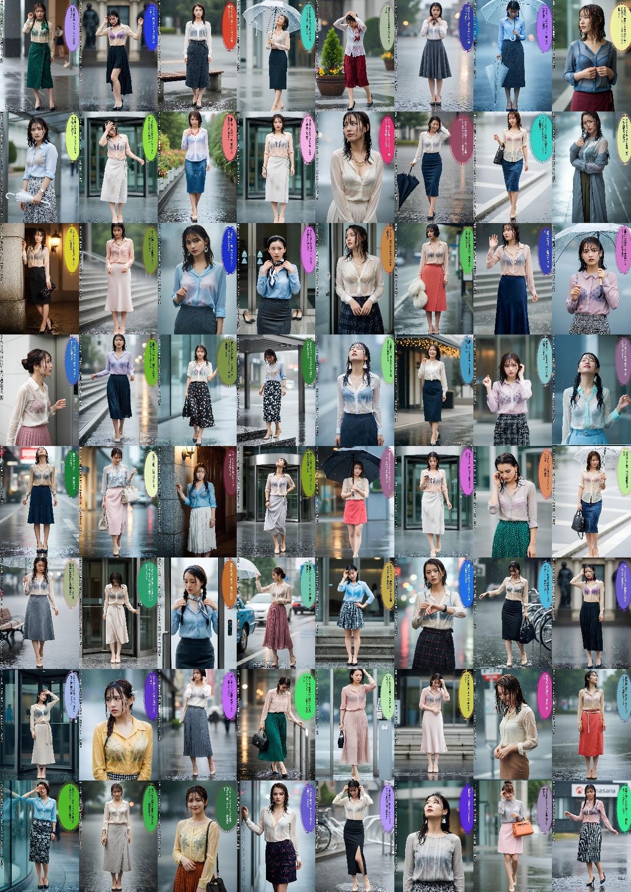 びしょ濡れOL盗撮〜透けブラ日誌〜 vol.1 サンプル画像9