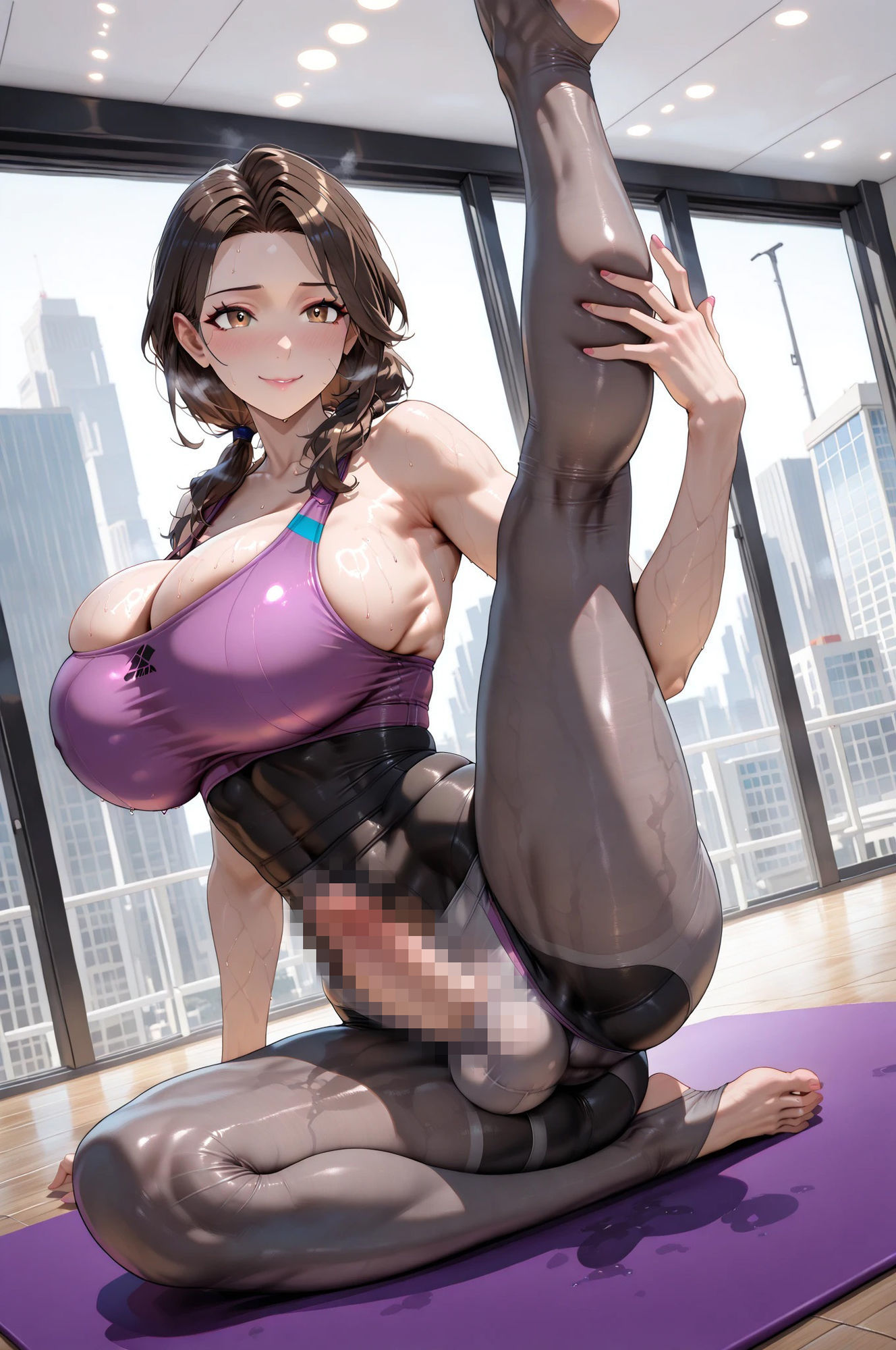 ふたなりヨガインストラクター 変態オ◯ニー編 サンプル画像2