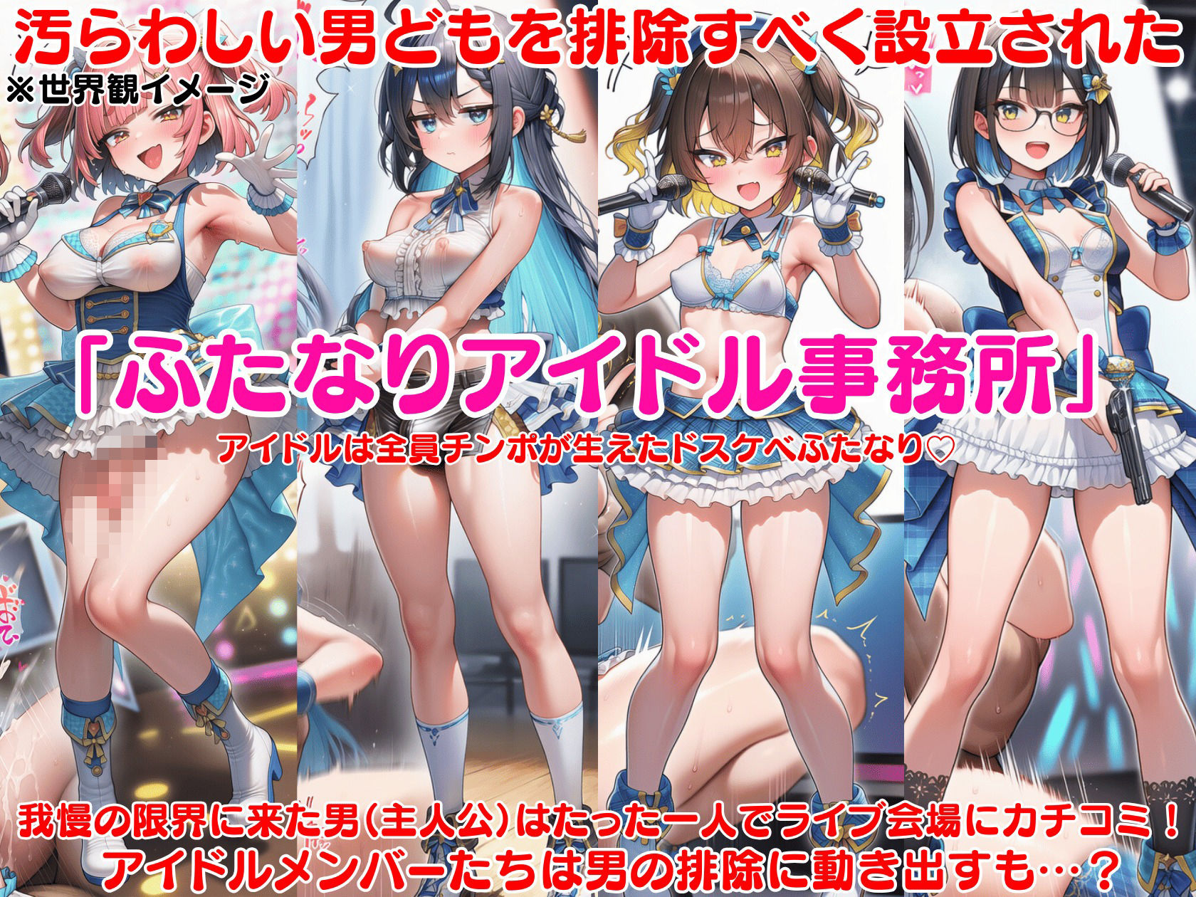 ふたなり即堕ちアイドル事務所〜ライブ会場をくっさいザーメンで埋め尽くせ〜 サンプル画像1