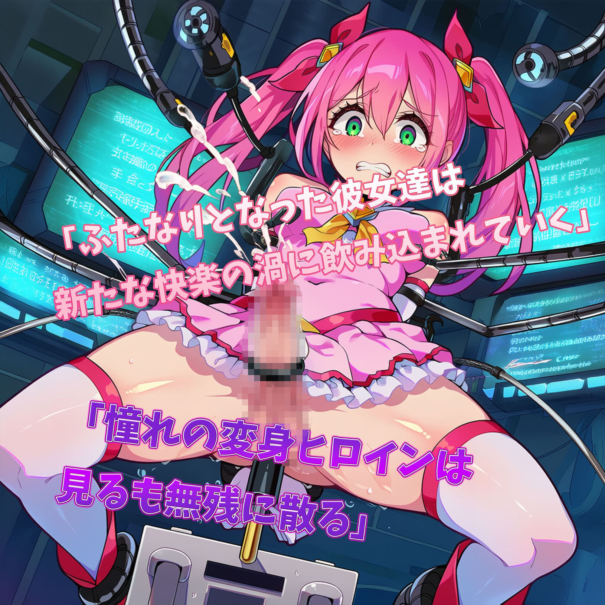 ふたなり変身ヒロイン 尿道×絶頂 シチュエーションCG集 サンプル画像1