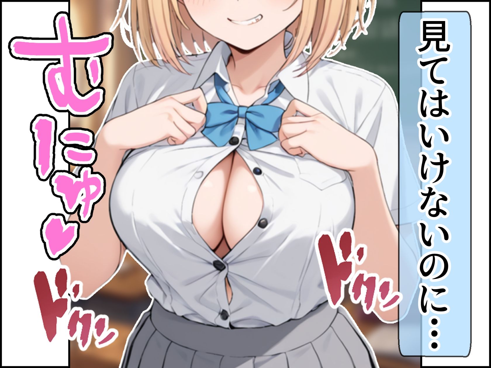 ほんわか系金髪巨乳の生徒に誘惑され我慢できずに中出しセックスしてしまった話 サンプル画像2