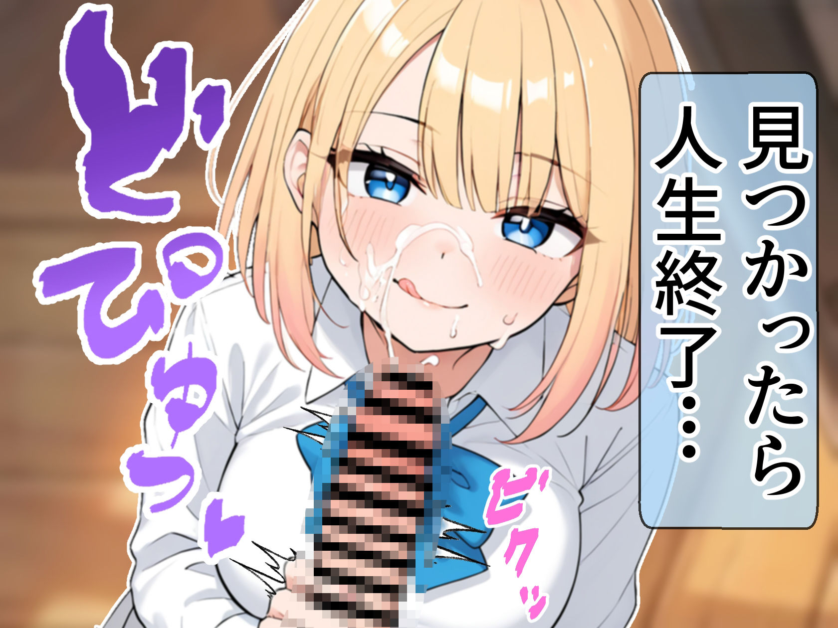 ほんわか系金髪巨乳の生徒に誘惑され我慢できずに中出しセックスしてしまった話 サンプル画像4