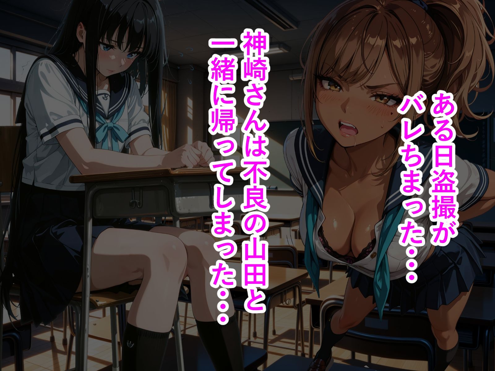 むっつり優等生の片想いが不良友達に寝取られて 〜パンチラ盗撮がバレて、憧れの彼女が肉便器に堕ちるまで〜 サンプル画像4