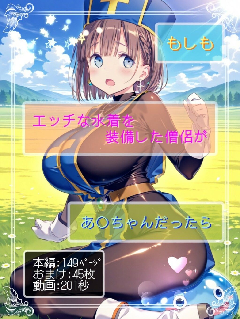 もしもエッチな水着を装備した僧侶があ○ちゃんだったら サンプル画像1