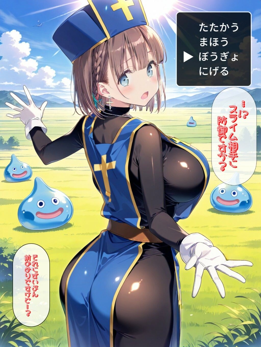 もしもエッチな水着を装備した僧侶があ○ちゃんだったら サンプル画像5