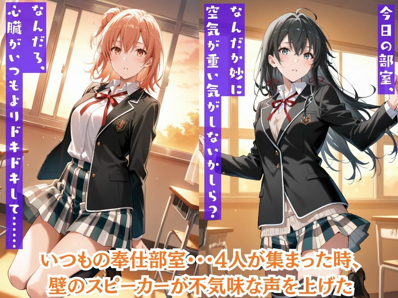 もしもキュートな奉仕部のヒロイン達を強●的に○○の力で着せ替え人形に堕として弄んだら？俺ガイル編 サンプル画像1